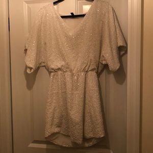 White sequin Aqua dress